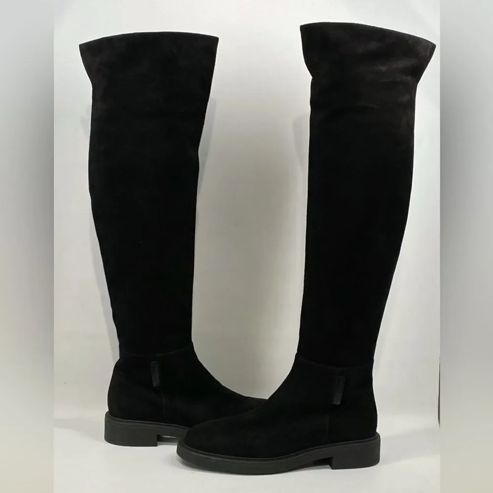 Gianvito Rossi Lexington Suede Over The Knee Boots size 38.5